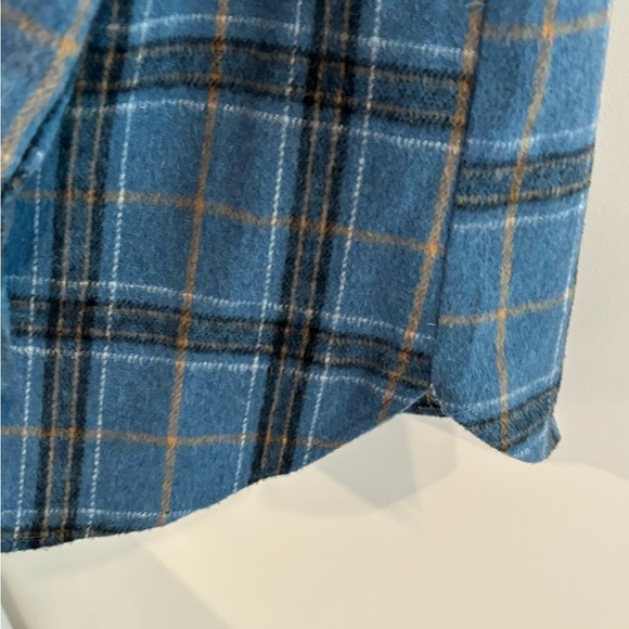 Boohoo Lapel Button Up Plaid Shirts Long Sleeve Pocketed Shacket Casual Top Sz S - Picture 12 of 14